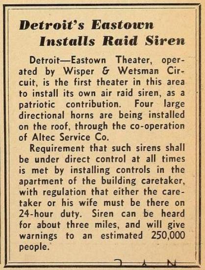 Eastown Theatre - 1942 Article From James (newer photo)